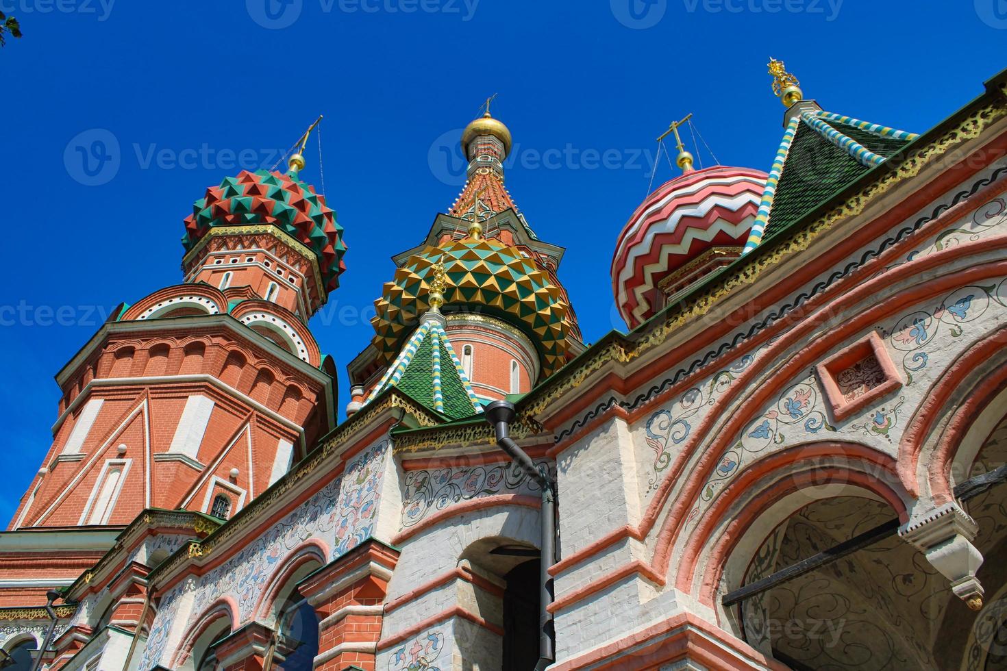 St. Basil's Cathedral at famous Red Square in Moscow photo