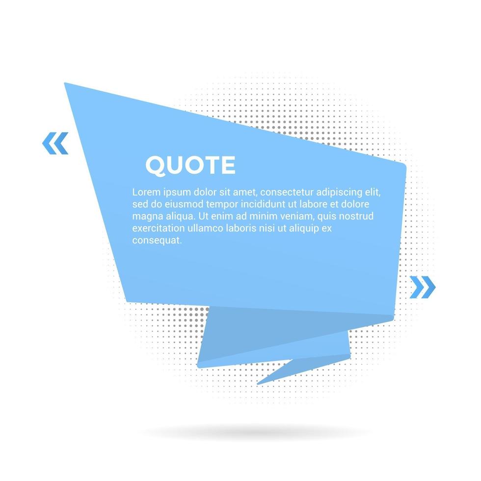 Big ribbon with quote text space vector illustration.