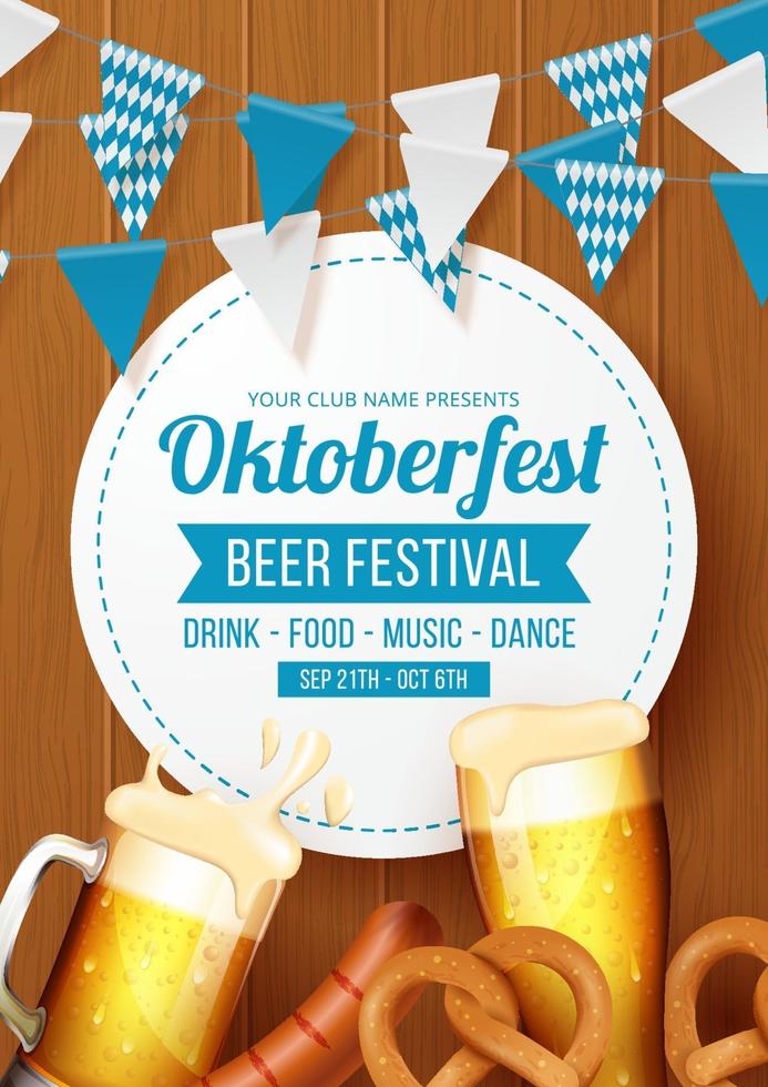 Oktoberfest background. Vector Illustration