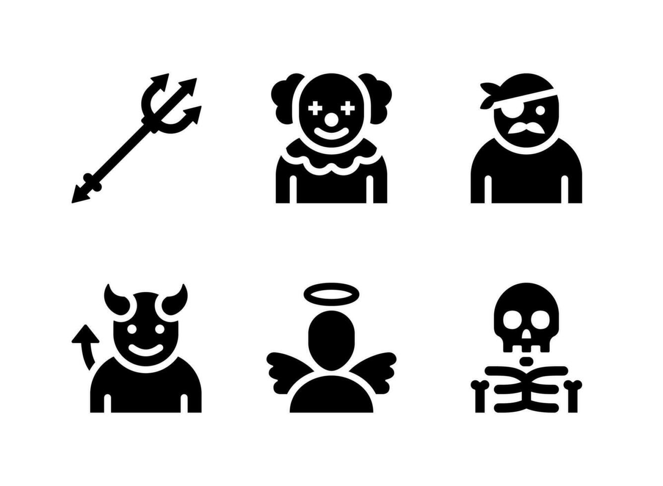 conjunto simple de iconos sólidos vectoriales relacionados con halloween vector