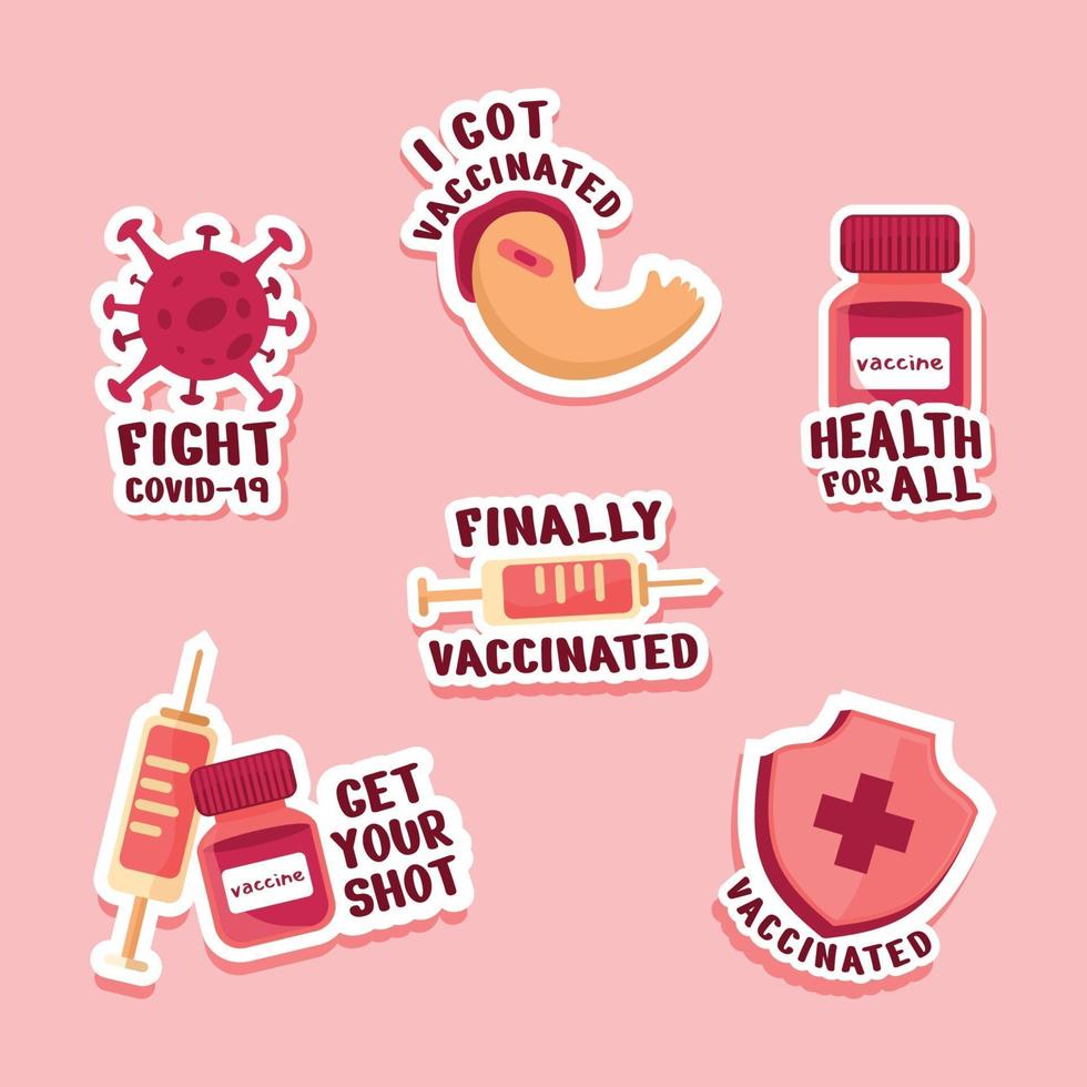 Covid 19 Vaccine Sticker vector