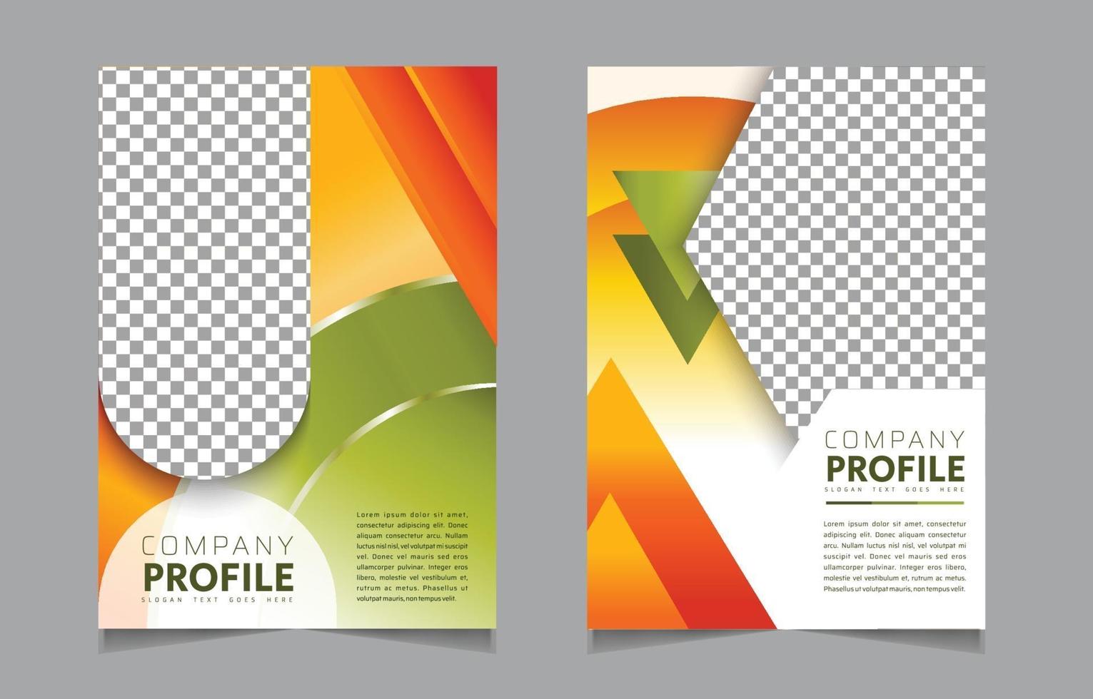 Colorful Geometric Company Profile Template vector