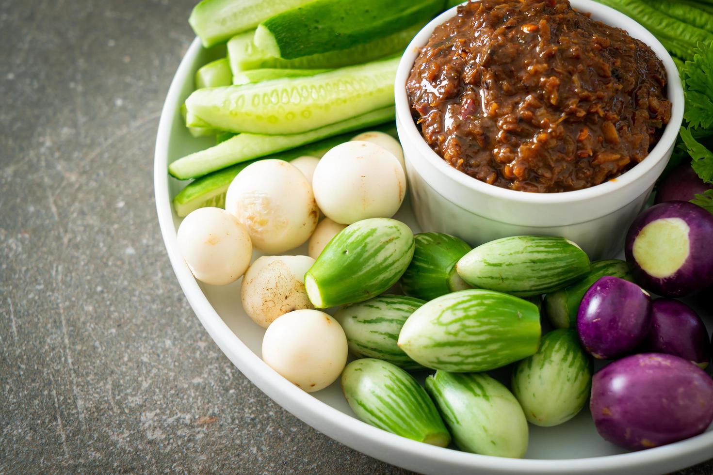 Fermented Fish Chili Paste with Fresh Vegetables photo