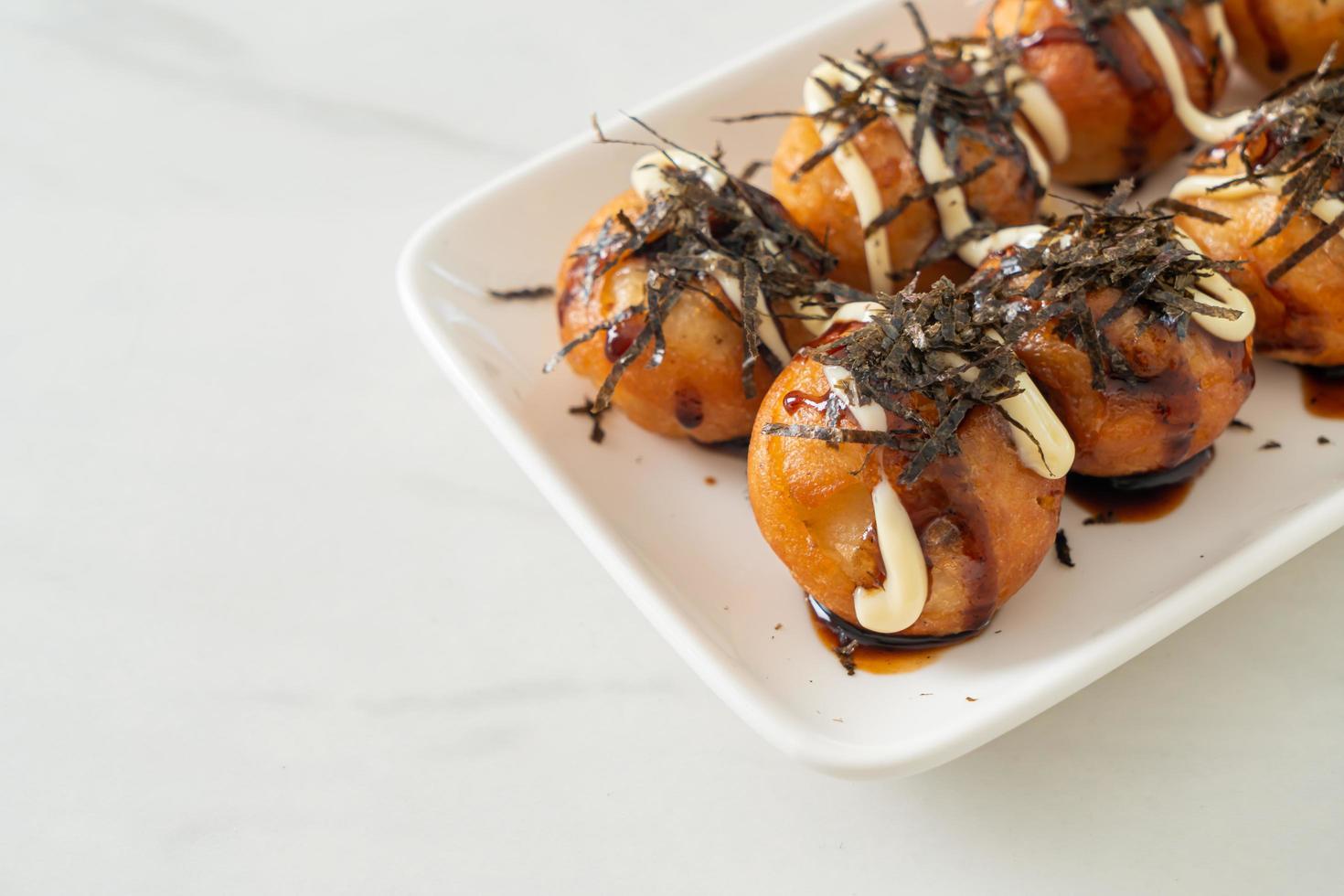 Takoyaki ball dumplings or Octopus balls photo