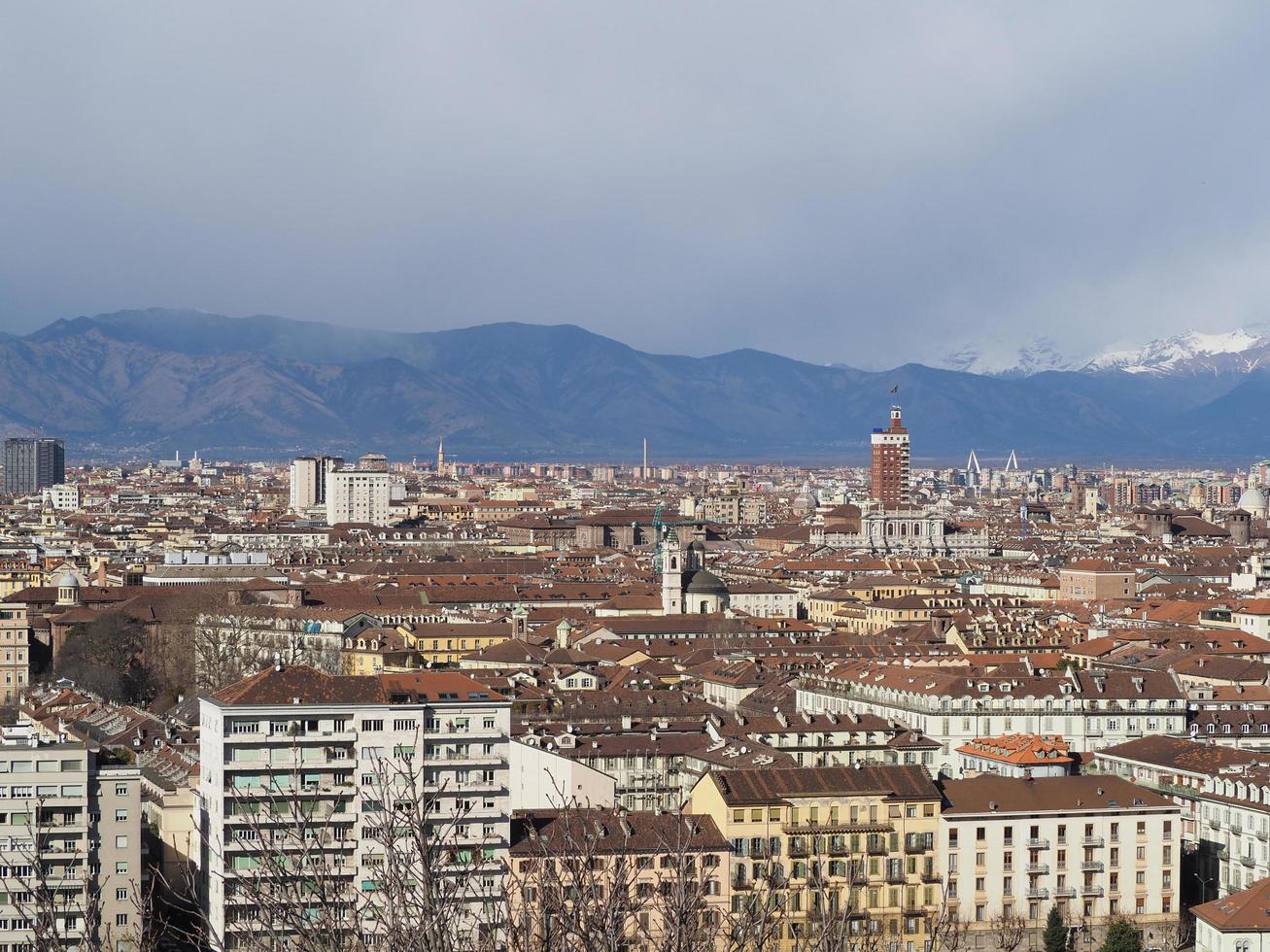 vista aerea de turin foto