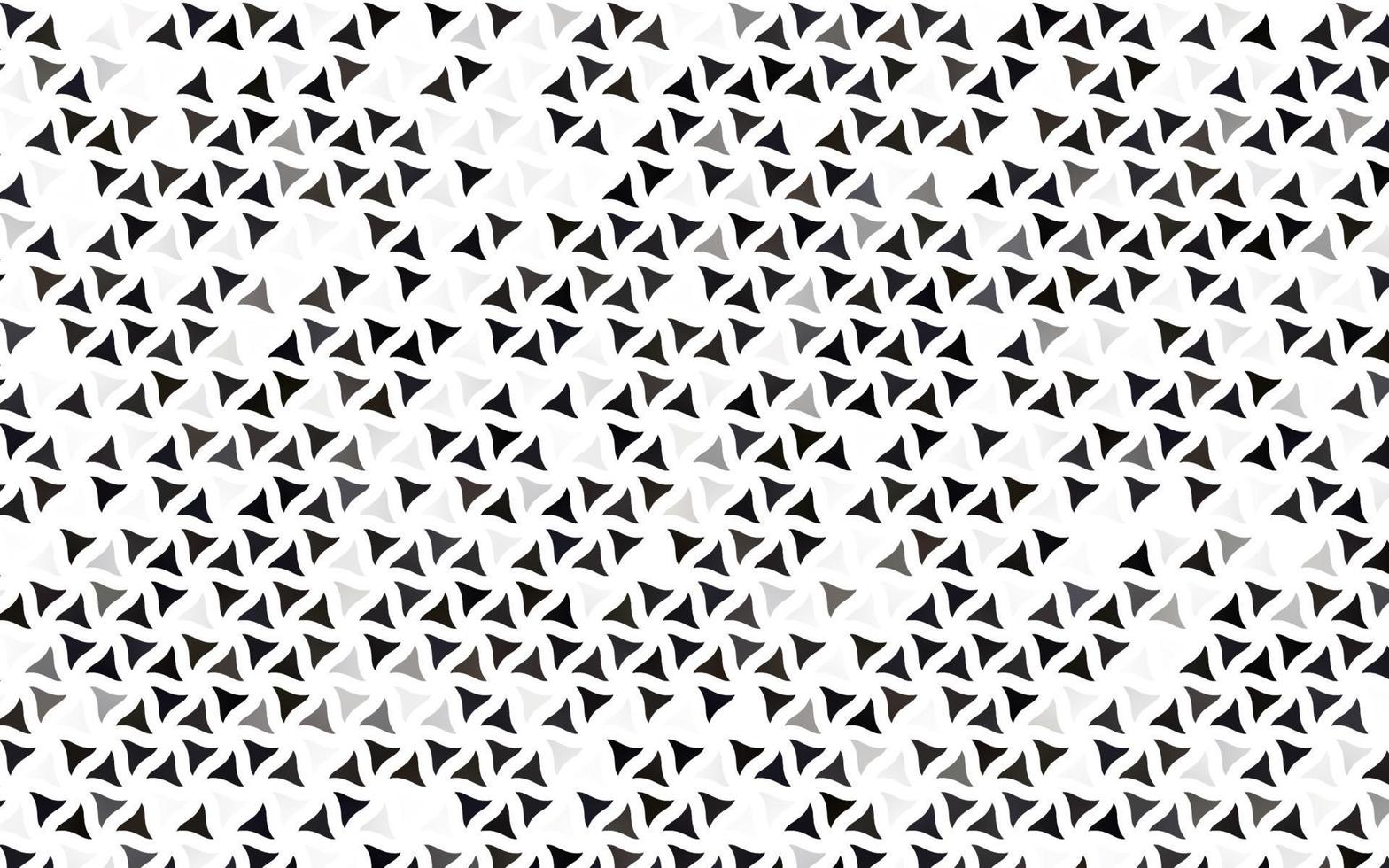 Light Black vector seamless template with crystals, triangles.