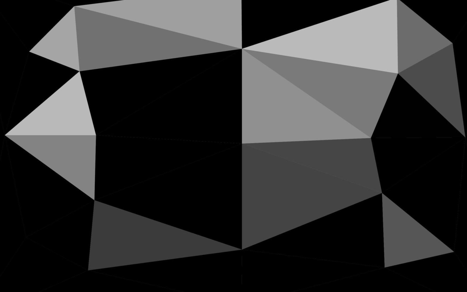 Fondo abstracto de polígono de vector gris plateado claro.