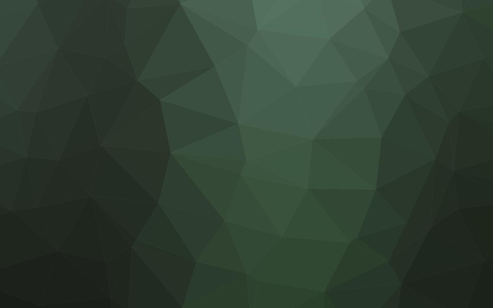 Dark Green vector abstract polygonal cover.