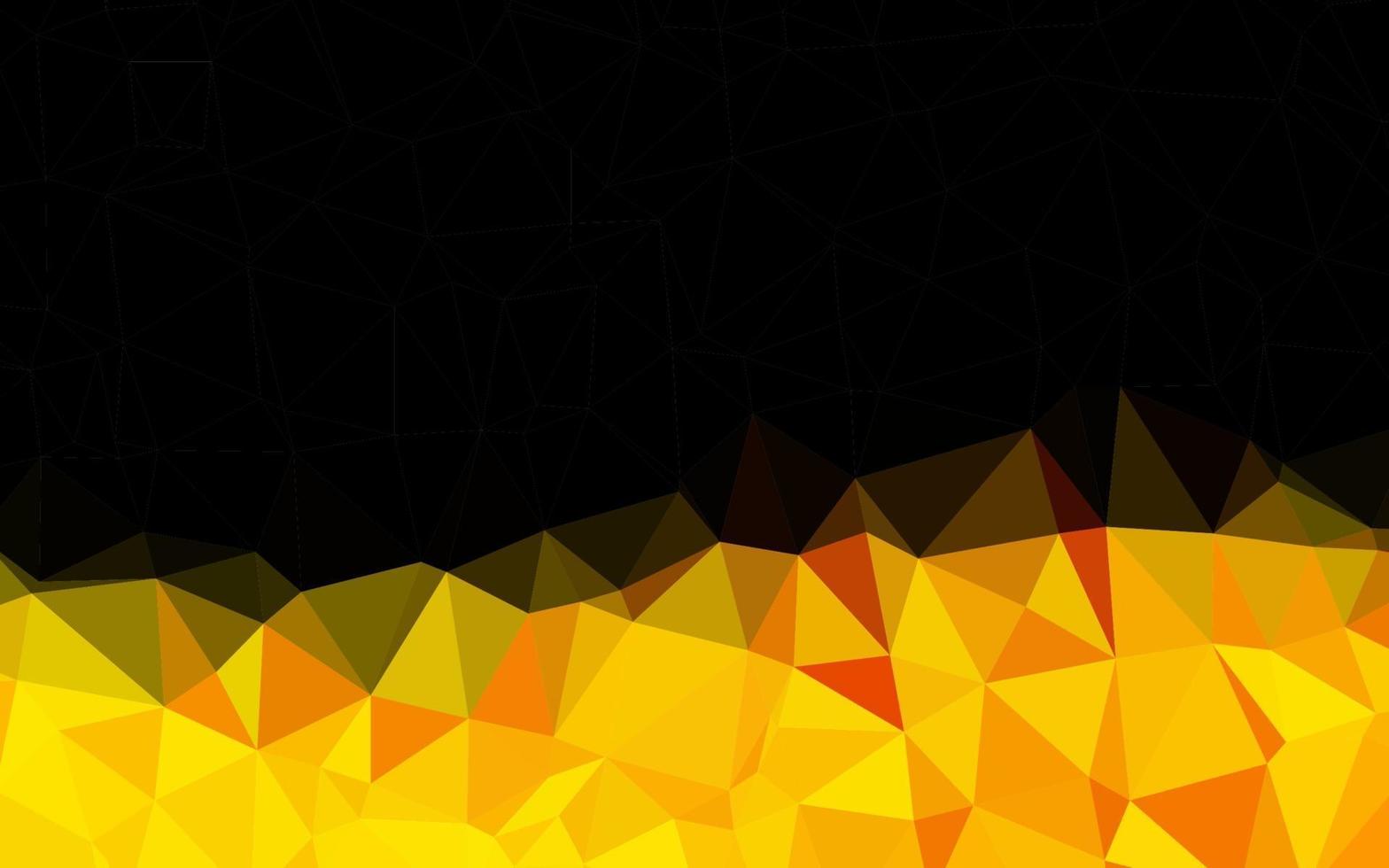 Light Yellow, Orange vector polygon abstract background.