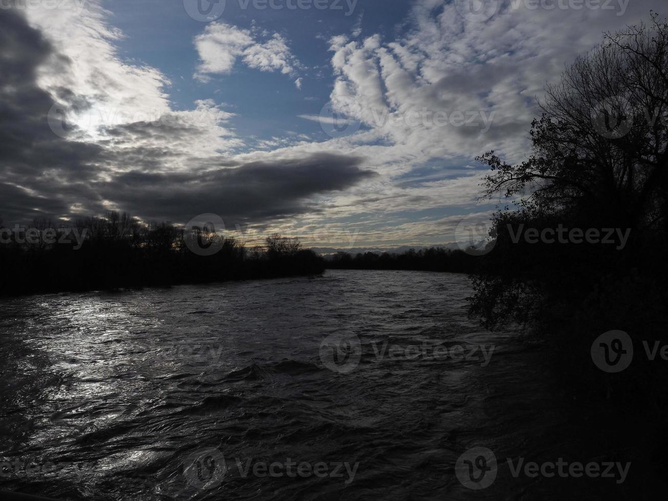Large river flood photo