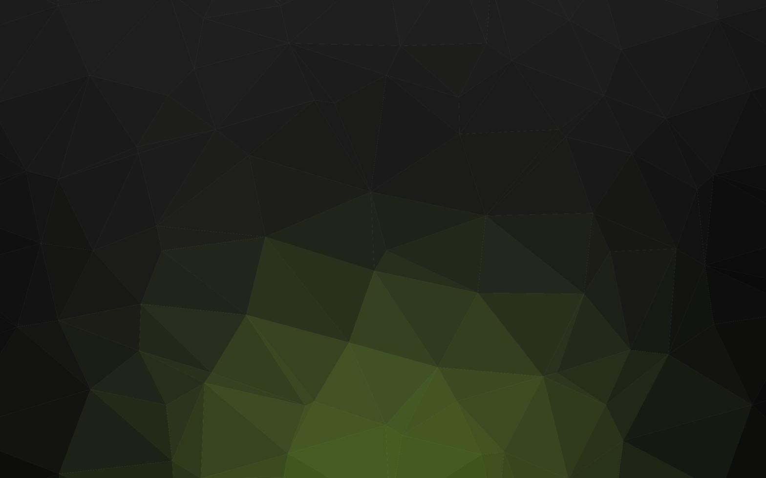 Dark Green vector low poly cover.