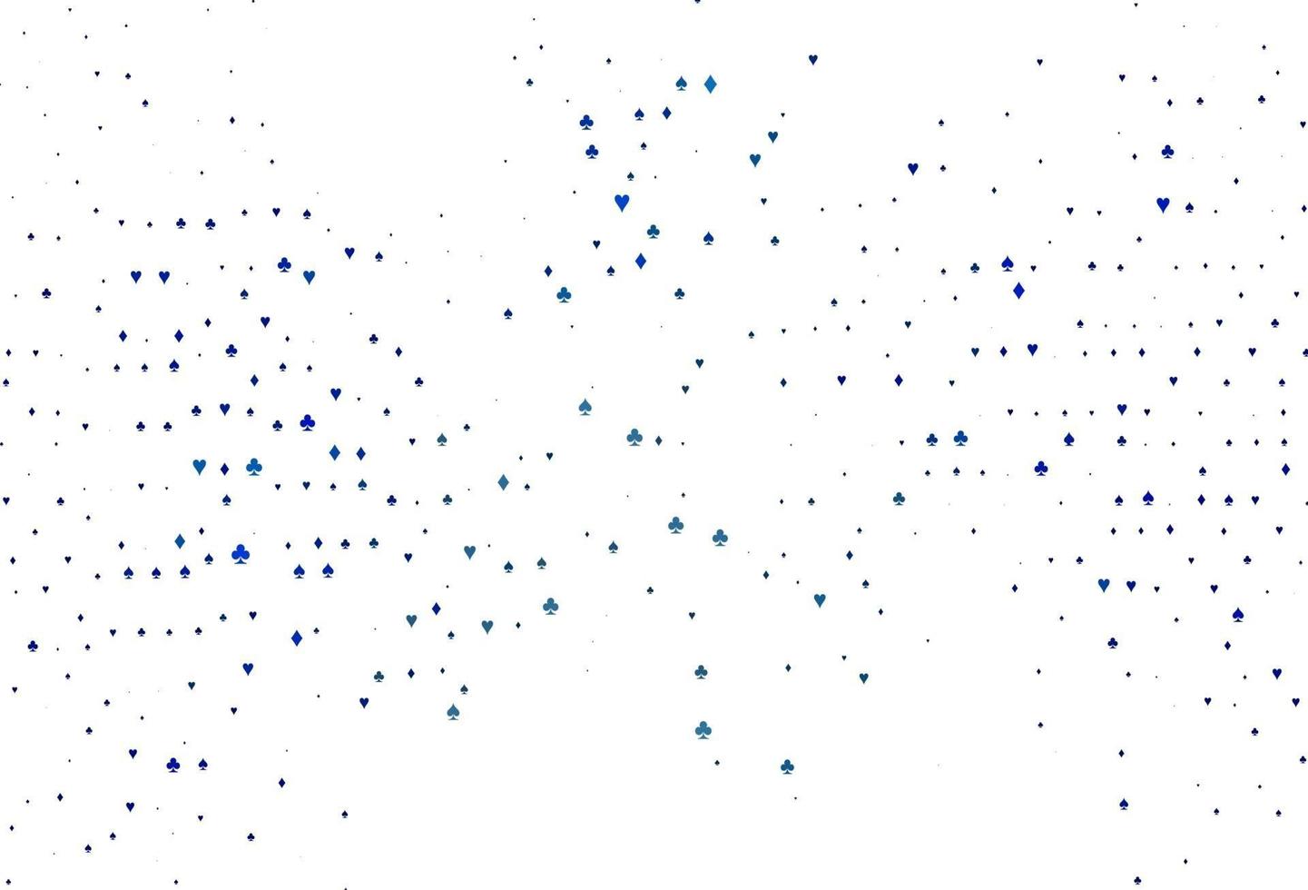 plantilla de vector azul claro con símbolos de póquer.