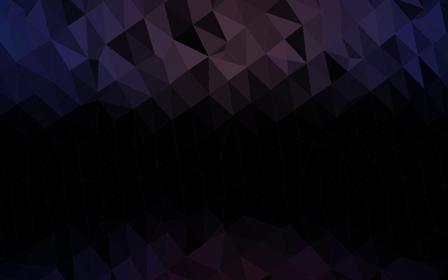 Dark Black vector low poly texture.