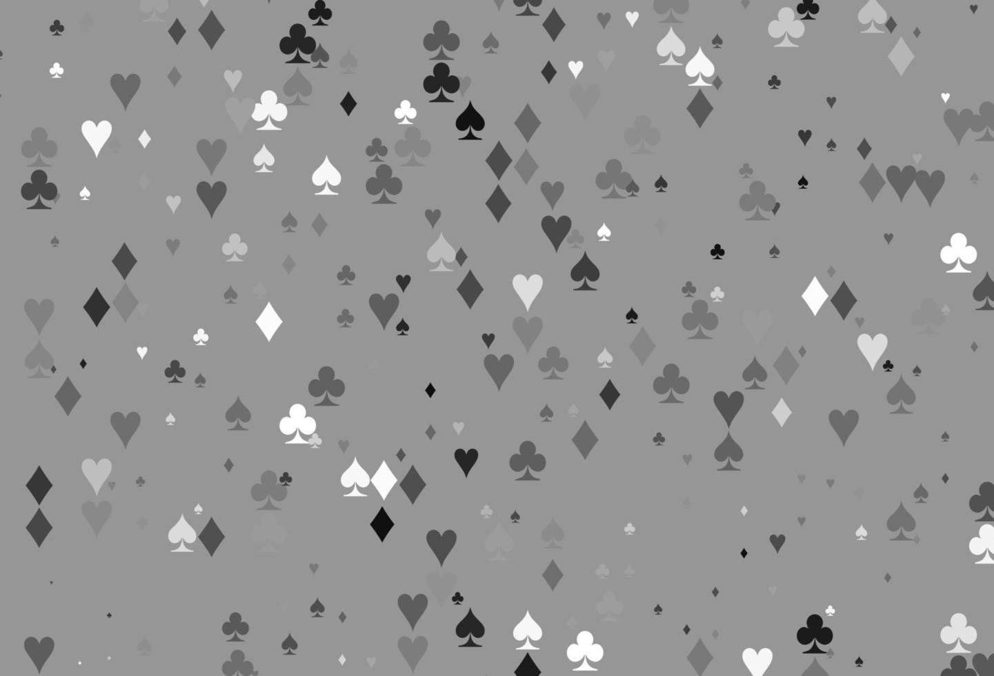 Light Silver, Gray vector pattern with symbol of cards.