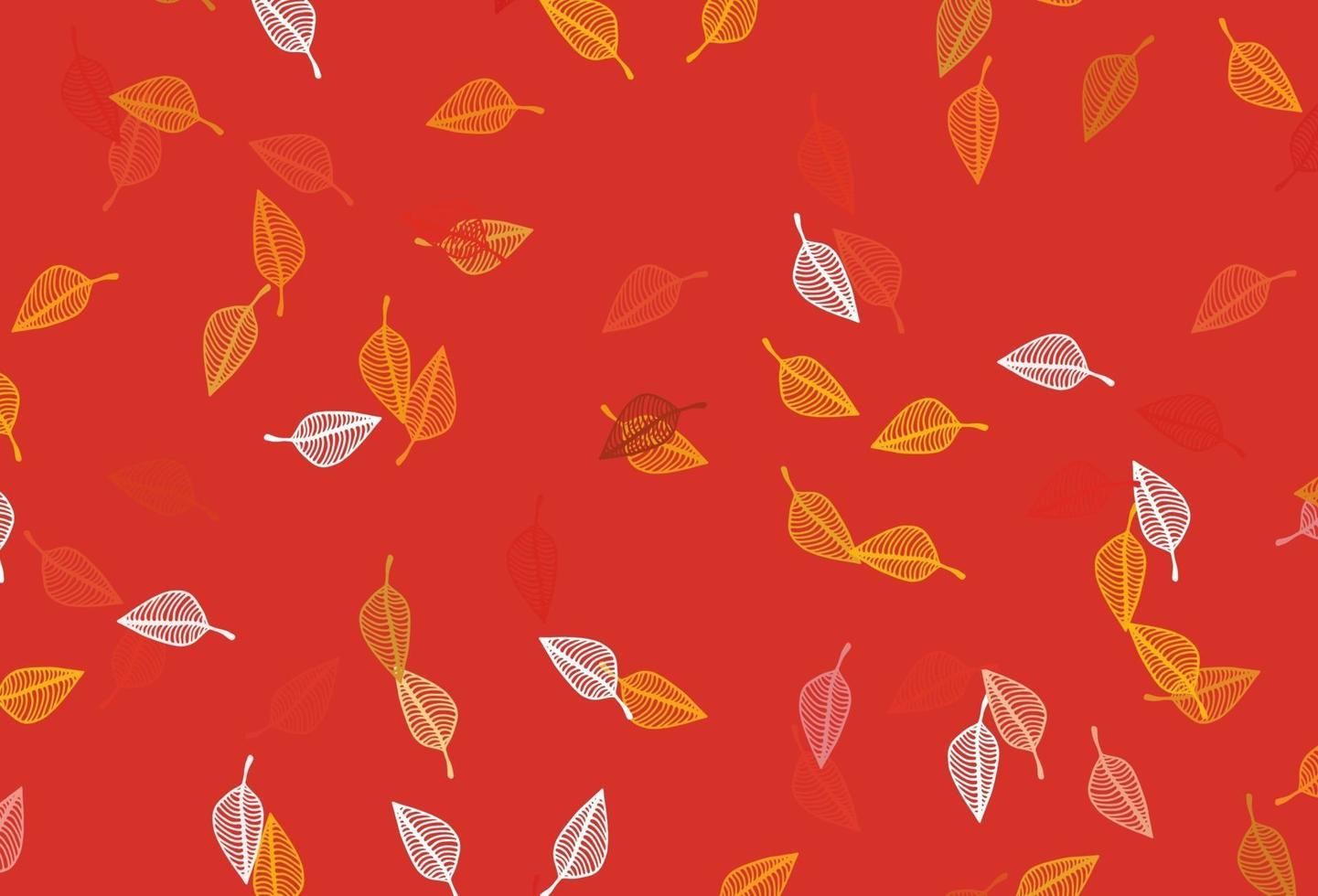 plantilla de doodle de vector rojo claro, amarillo.