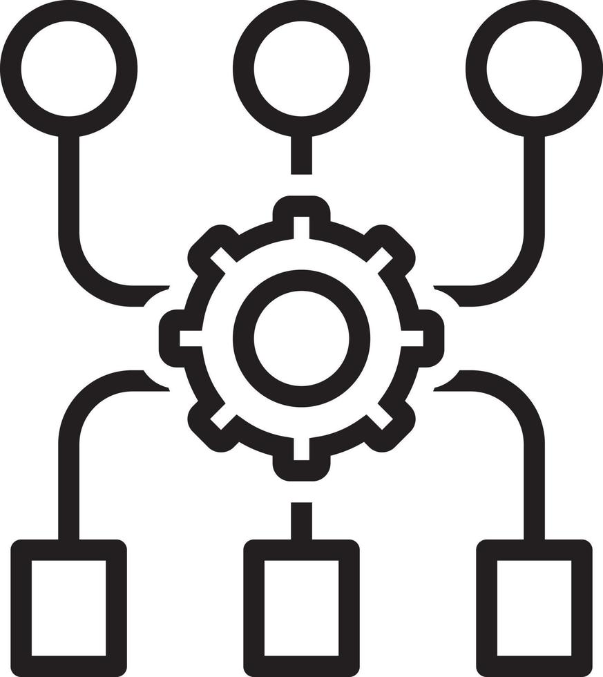 Line icon for program algorithm vector