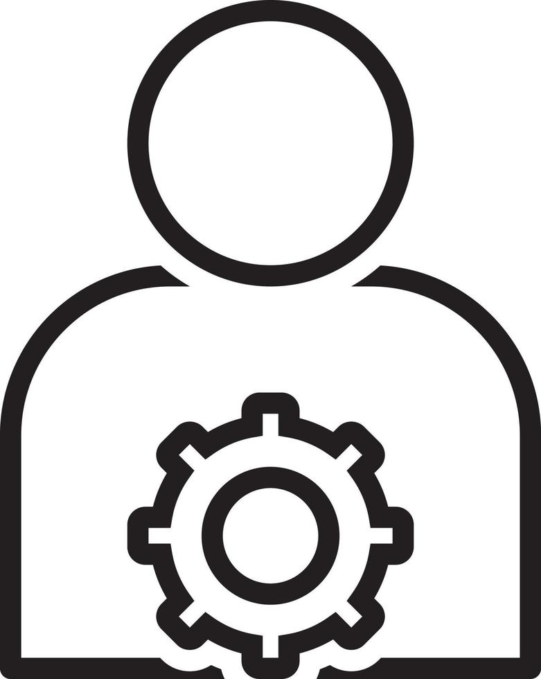 Line icon for user settings vector