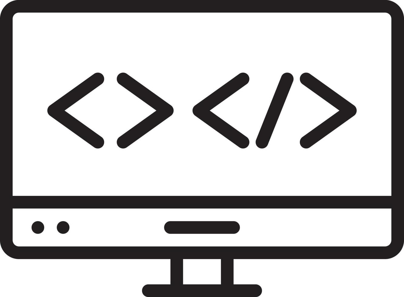 Line icon for web coding vector