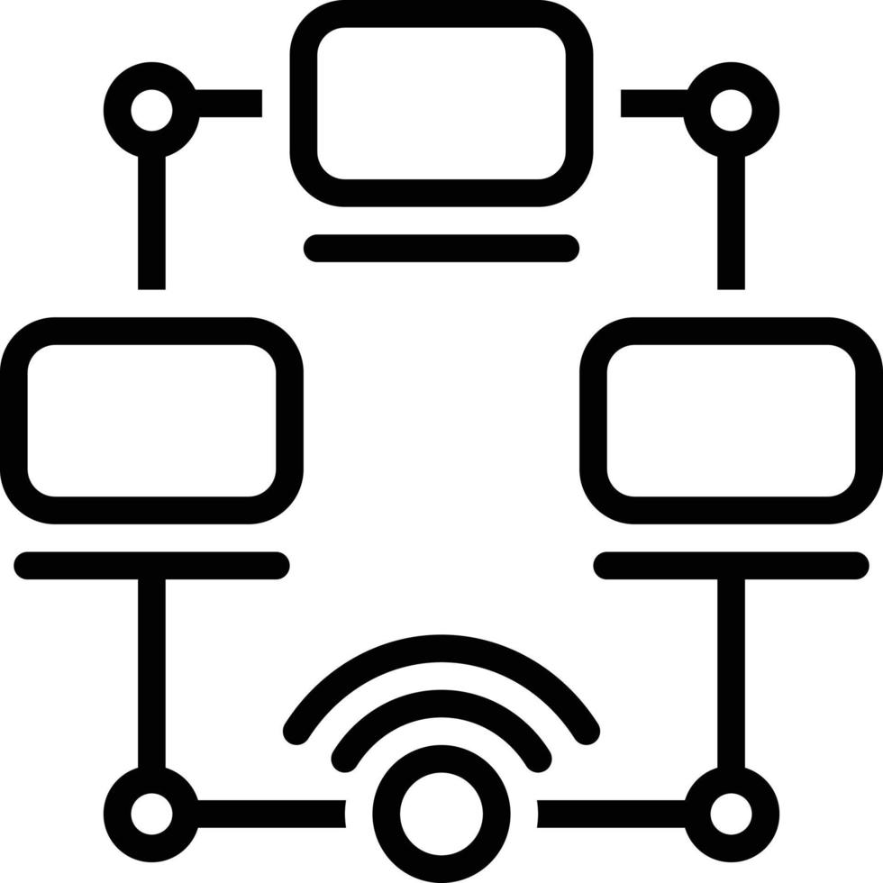 Line icon for networking vector