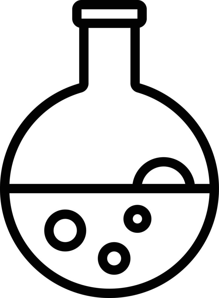 Line icon for flask vector