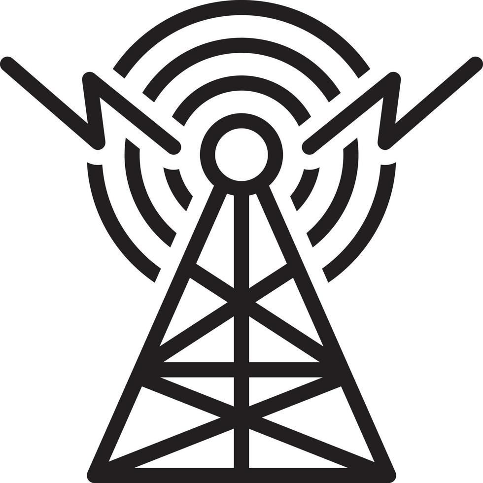 Line icon for broadcast vector
