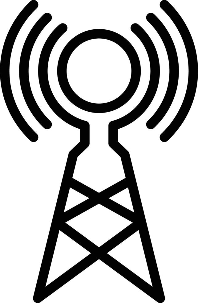 icono de línea para antena inalámbrica vector