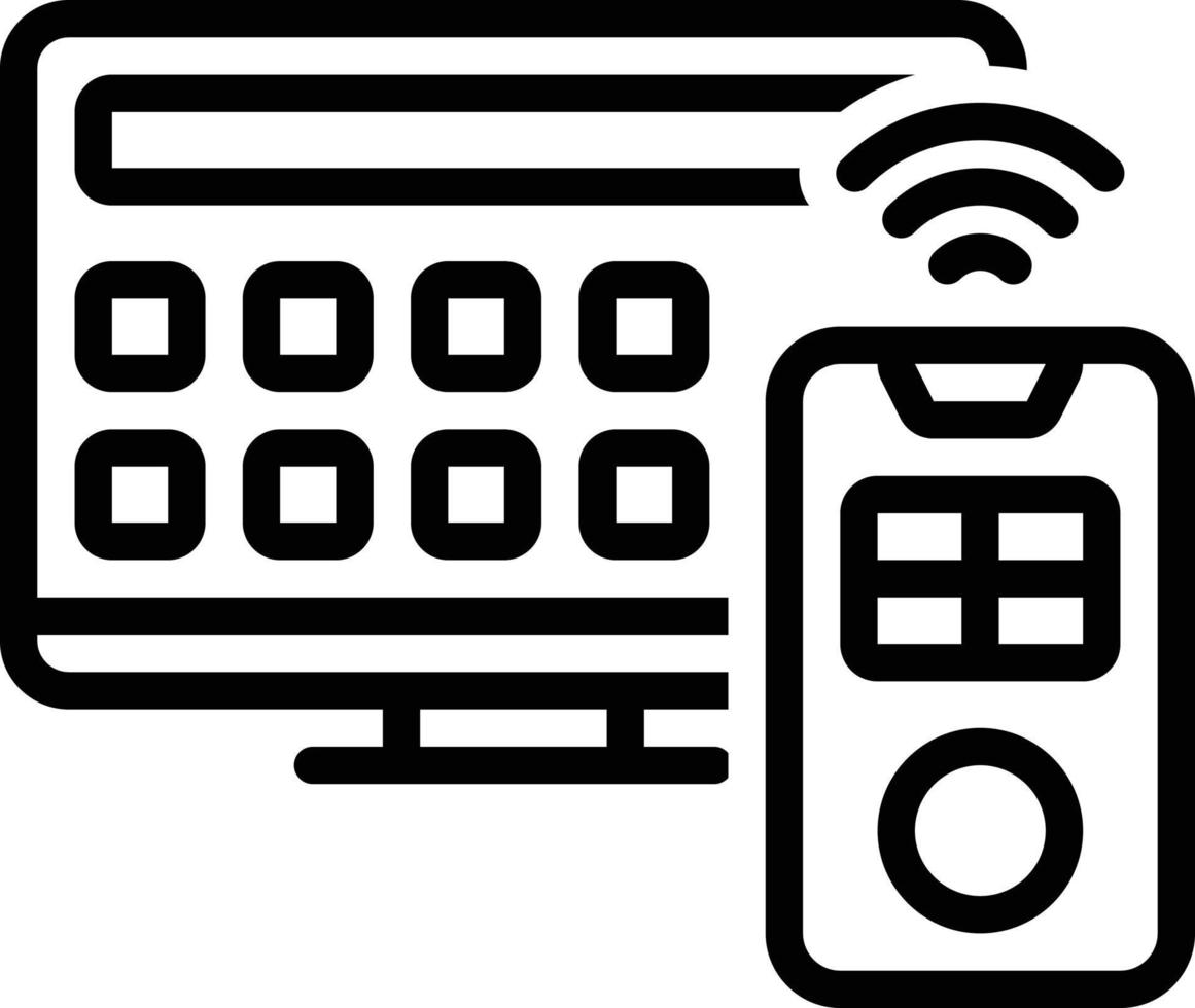 Line icon for smart tv vector