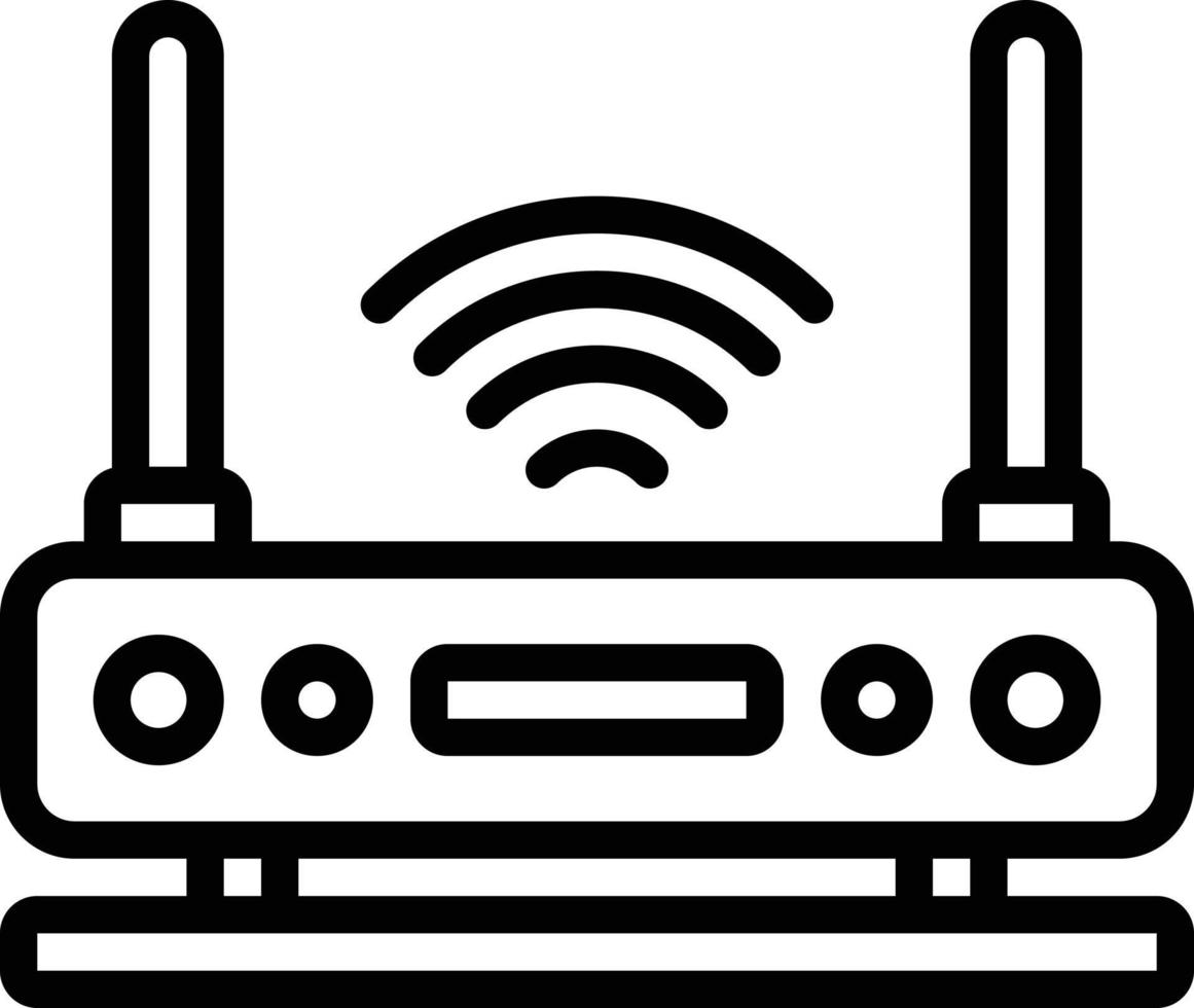 icono de línea para wifi vector