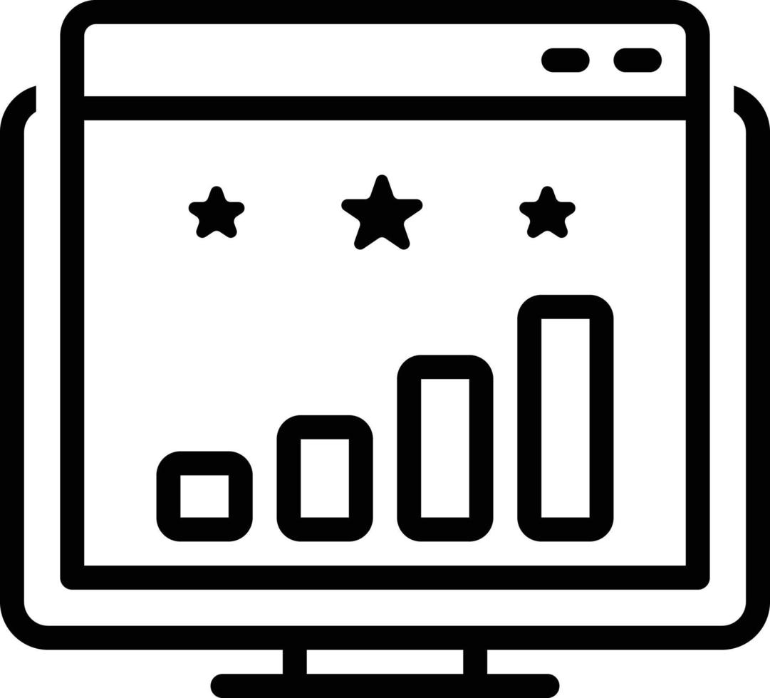 Line icon for website ranking vector