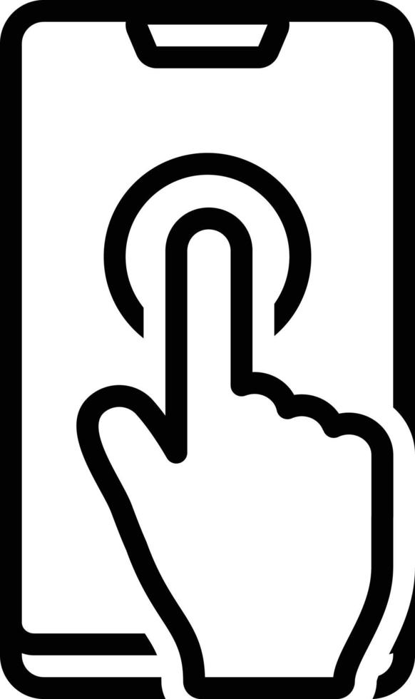 Line icon for smartphone vector