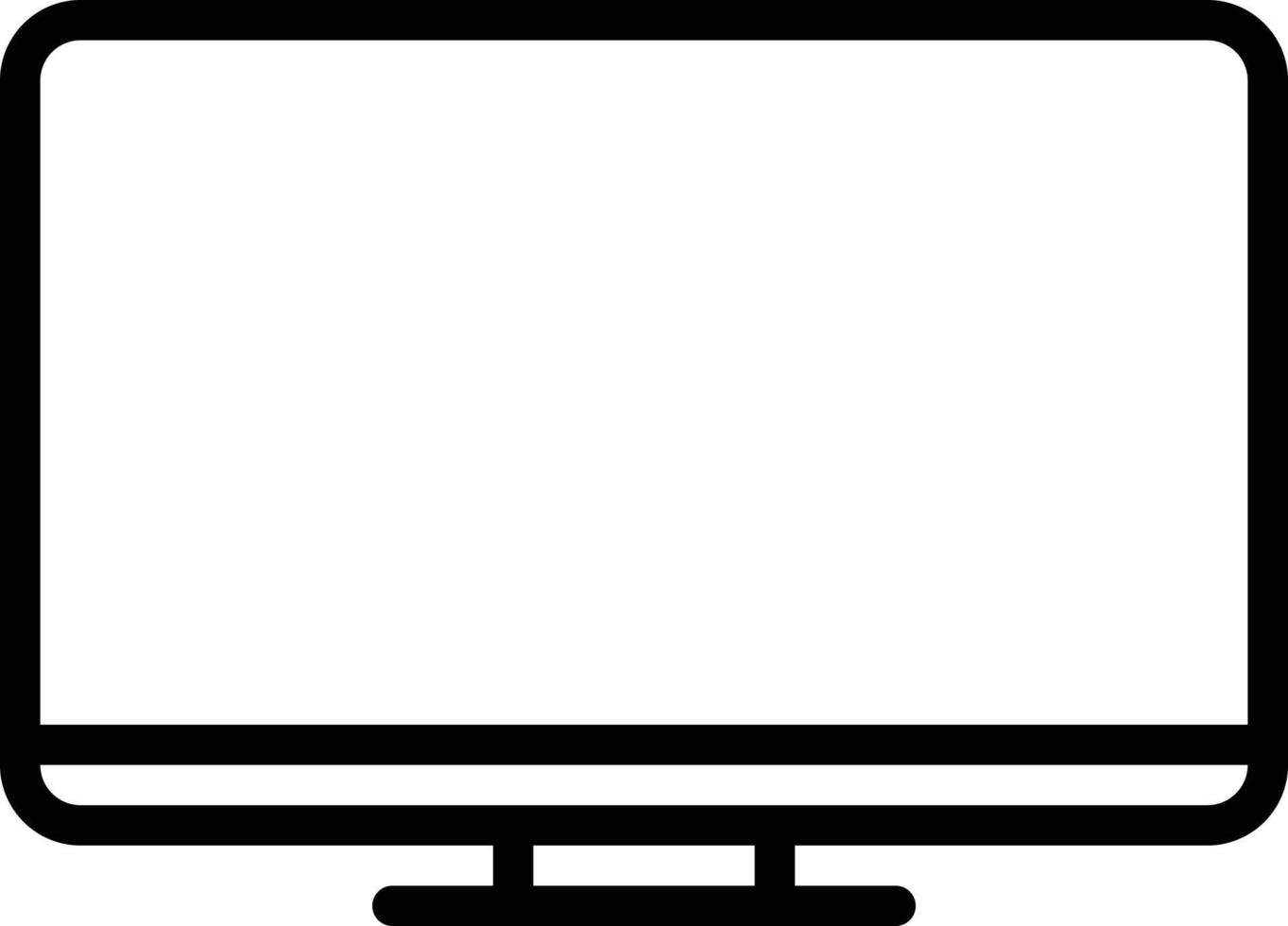 Line icon for monitor vector