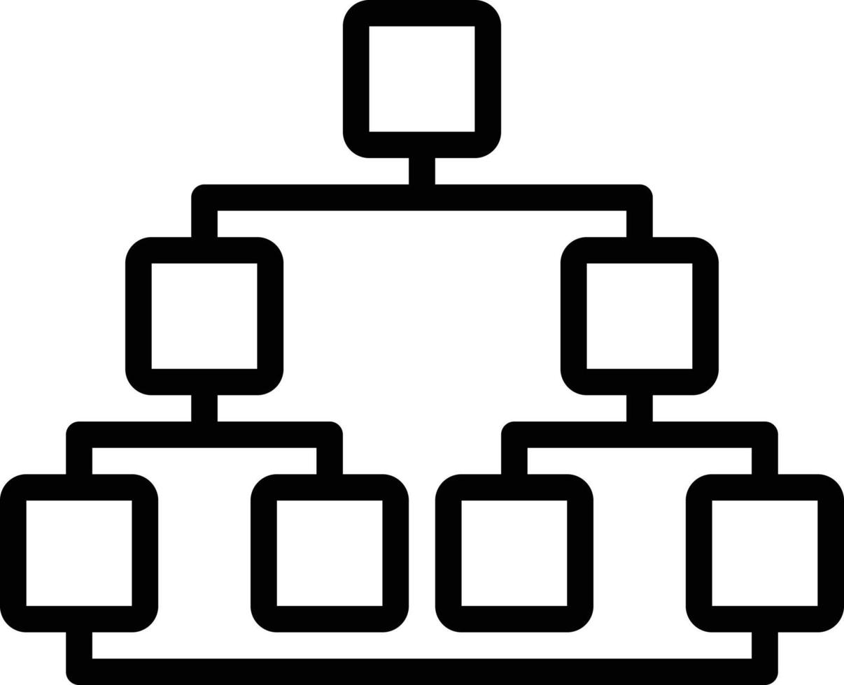 Line icon for sitemap vector