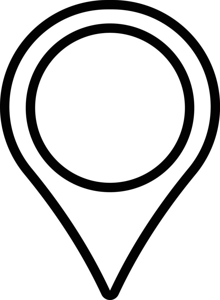 Line icon for location mark vector