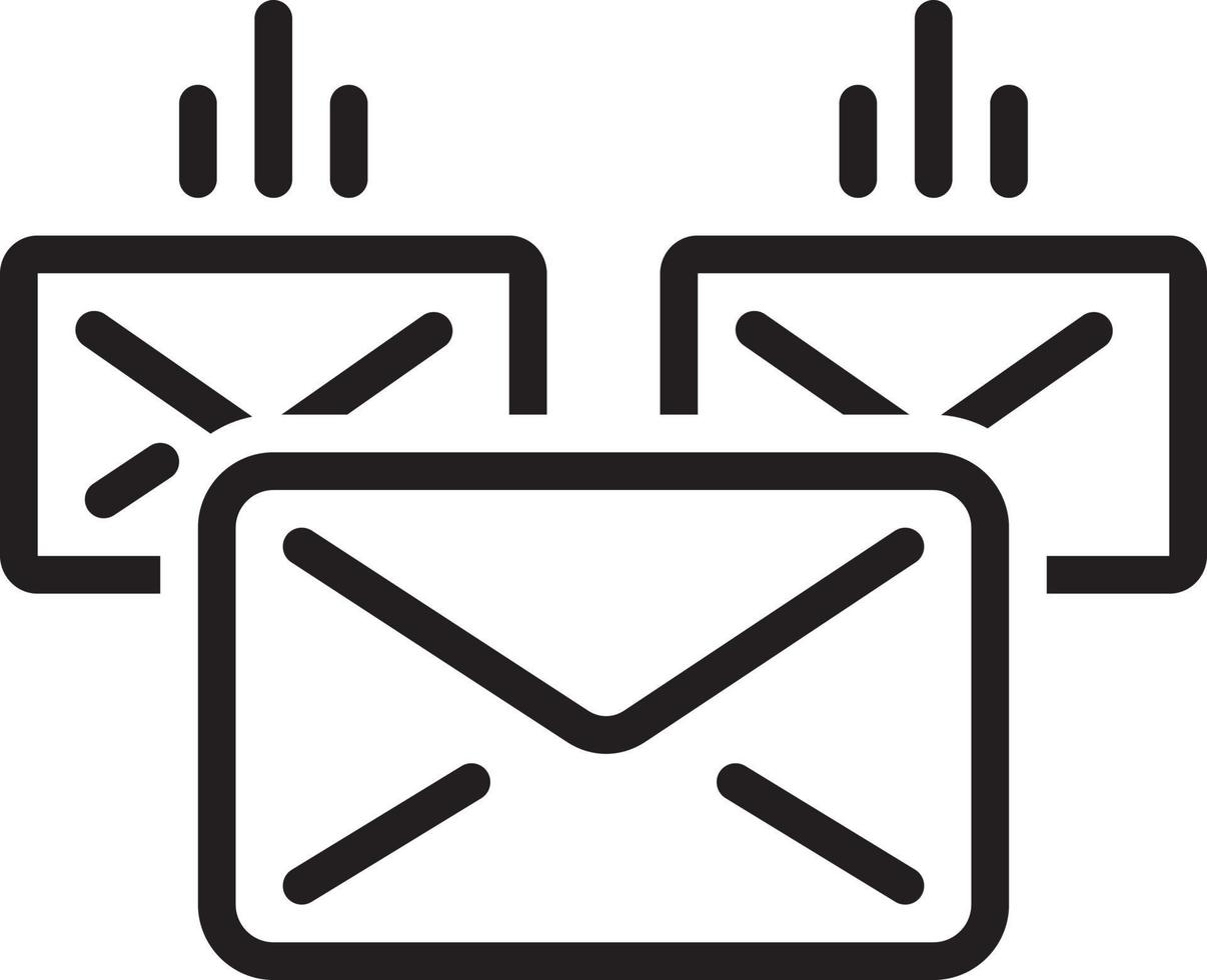 icono de línea para enviar por correo vector