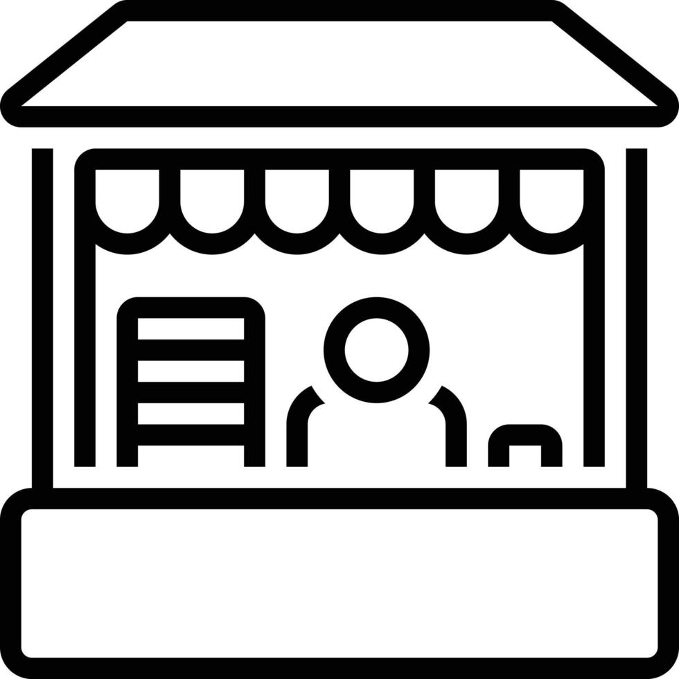 Line icon for retail place vector