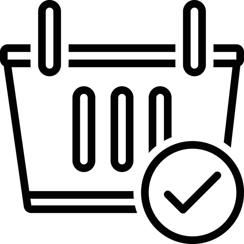 Line icon for checkout vector