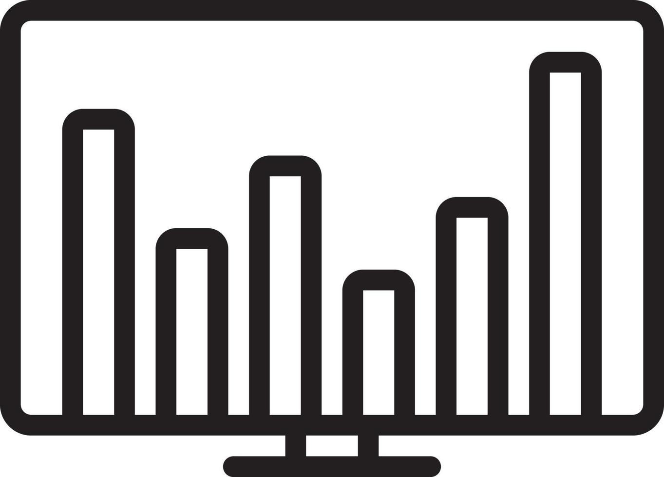 icono de línea para datos financieros vector