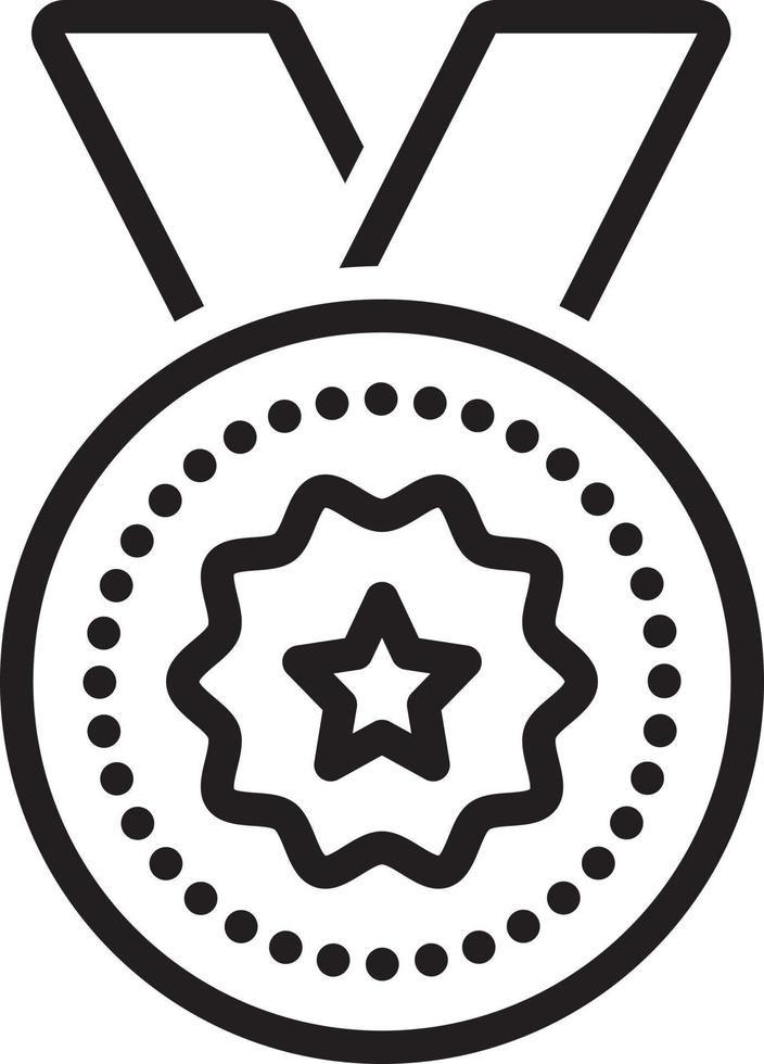 Line icon for medal award vector