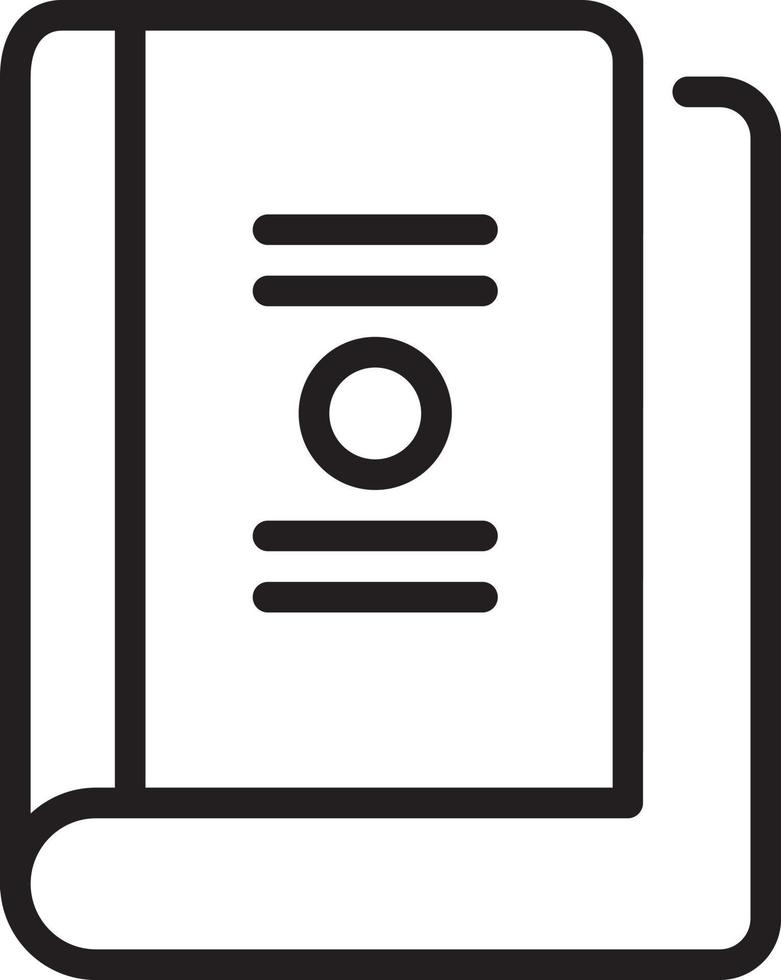 Line icon for book vector