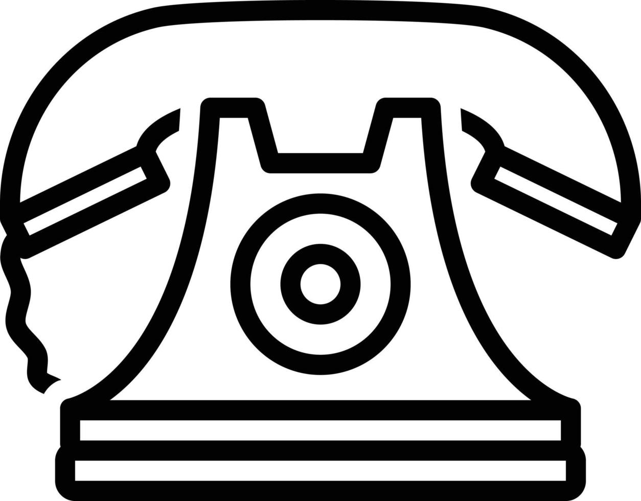 Line icon for telephone vector