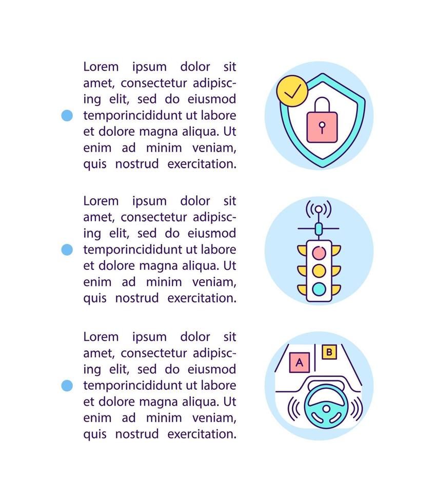 Traffic management concept line icons with text vector