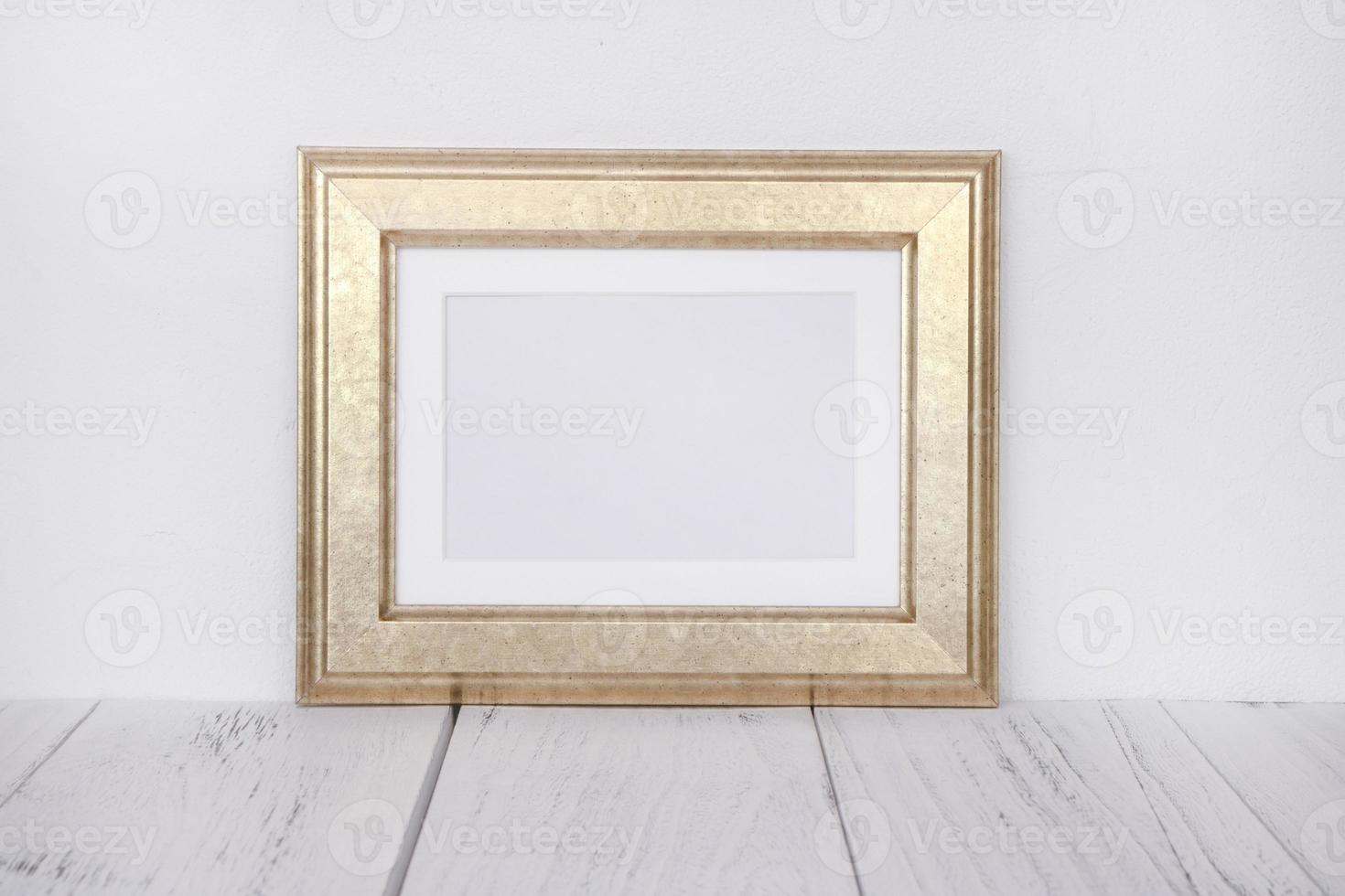 Stock photography golden picture frame mock up for text message photo