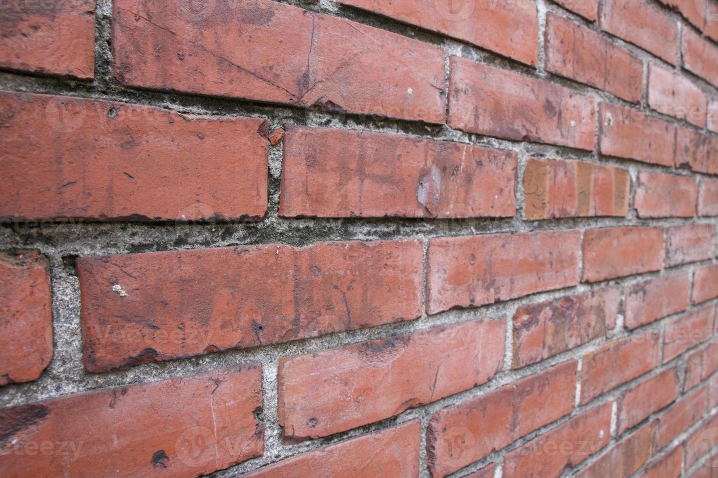 Background red vintage old brick concrete wall photo