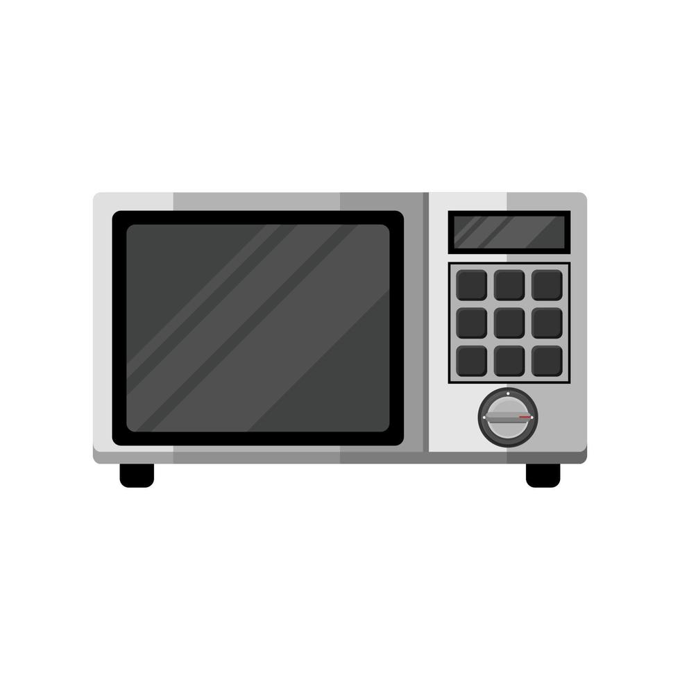 Flat design electronic kitchen oven appliance vector