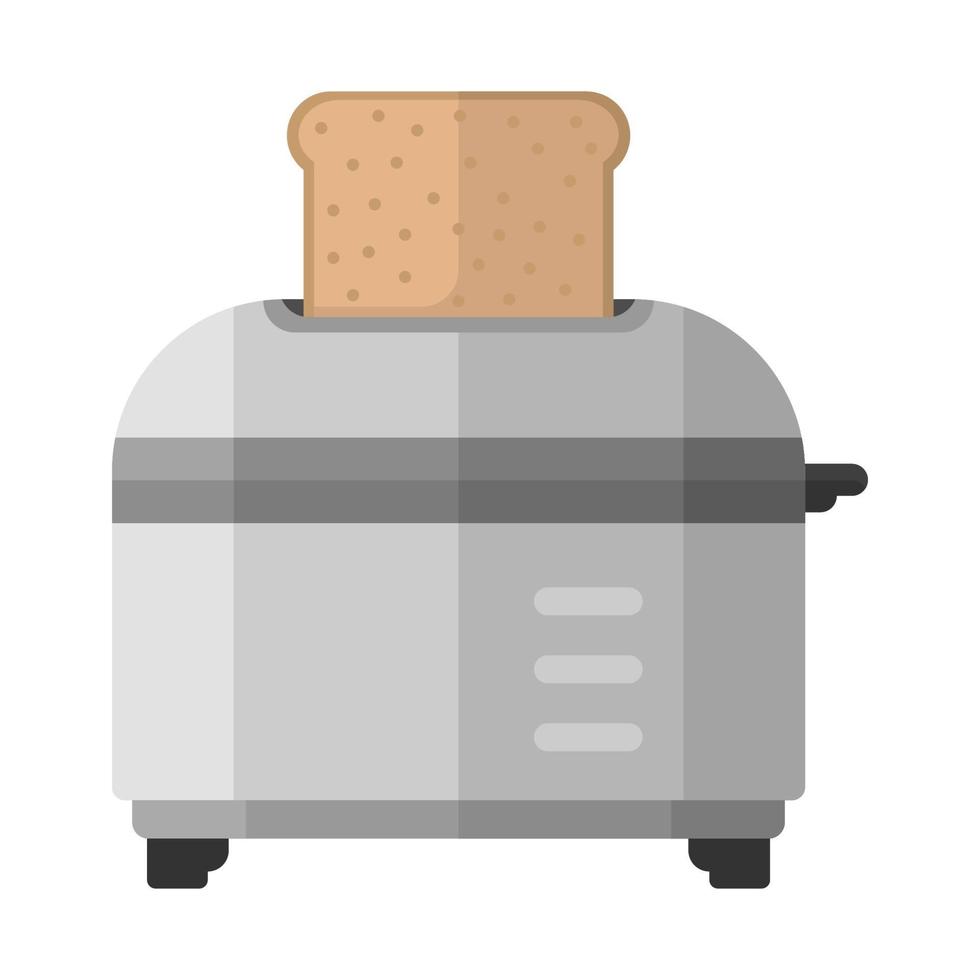 Flat design electronic kitchen appliance toaster bread machine vector