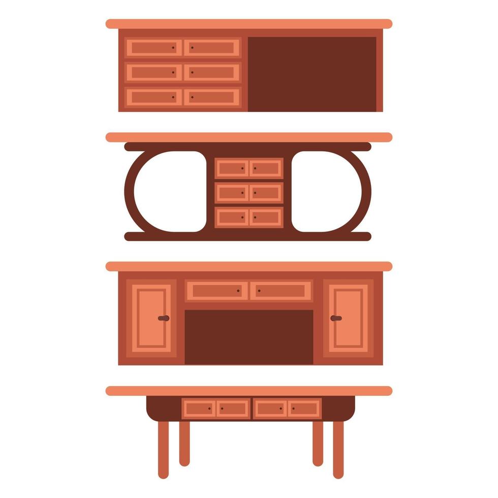 Brown workbench flat design vector