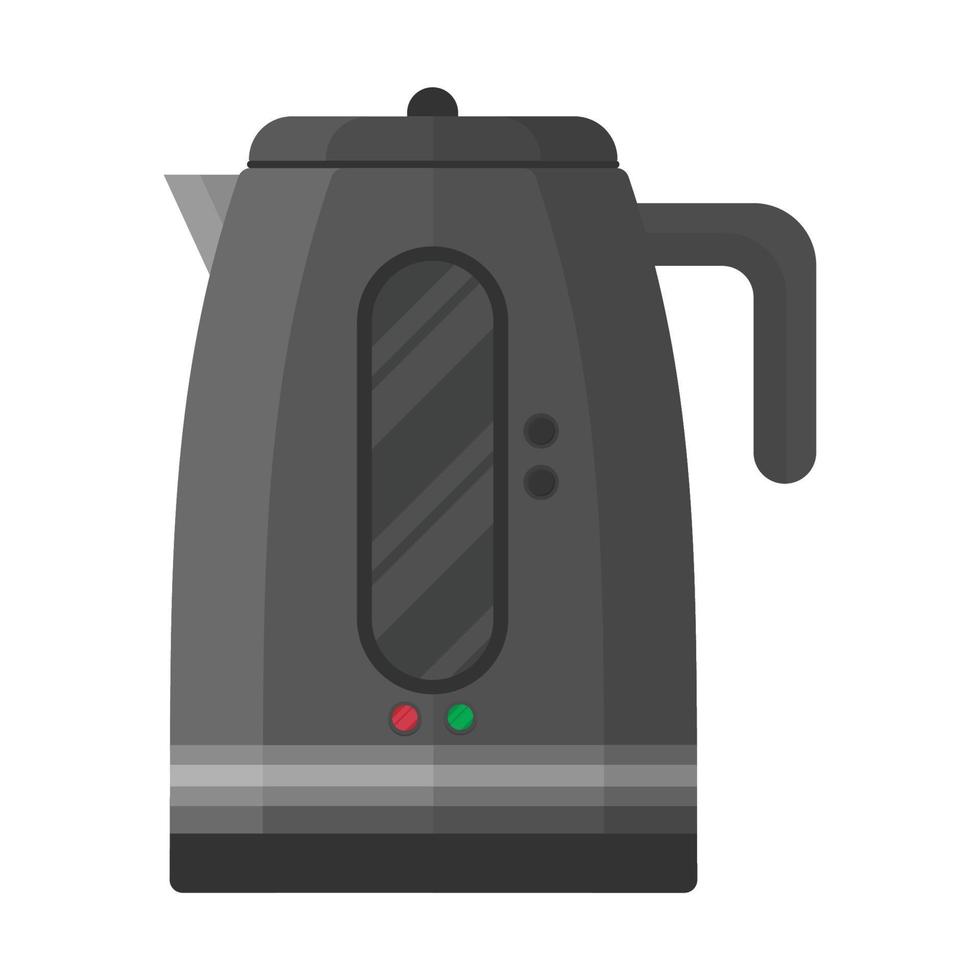 Flat design electronic kitchen kettle electric appliance vector