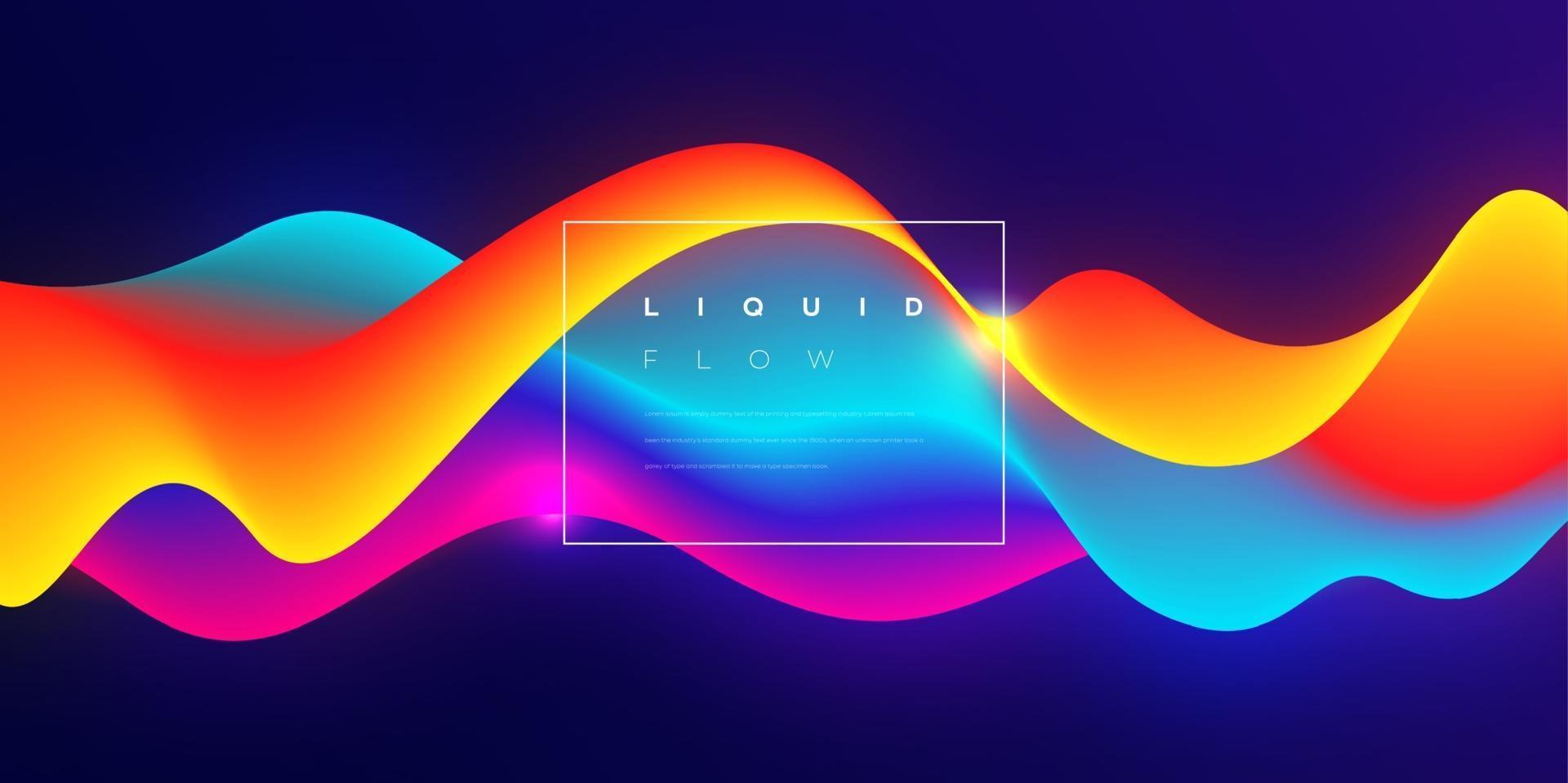 Colorful dynamic wave background vector