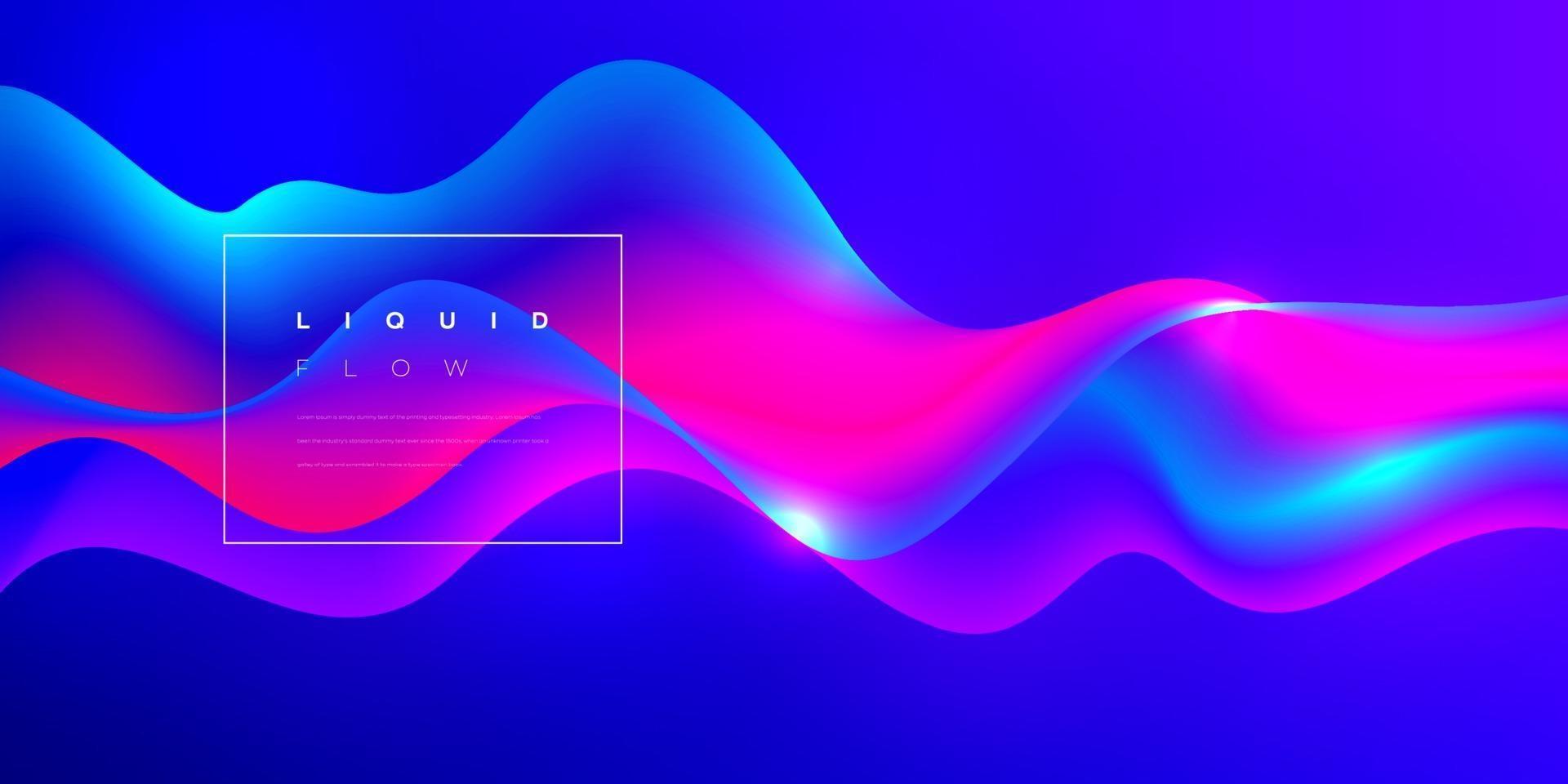 Liquid color flow background vector