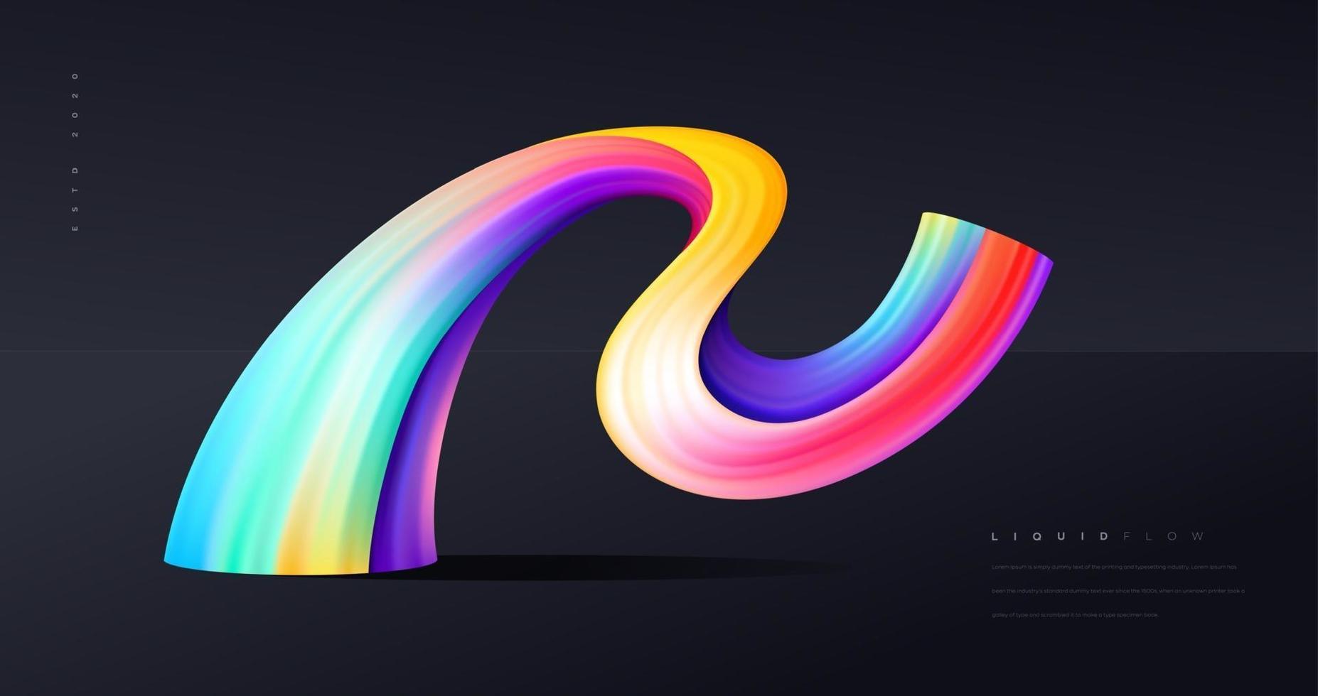 colorful dynamic wave background vector